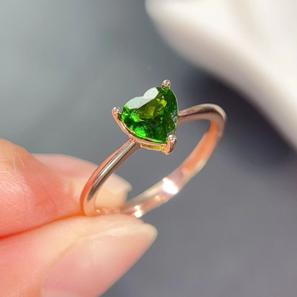 Chrome Hearts Ring - 925 Silver Gemstone Ring 6mm 0.6ct