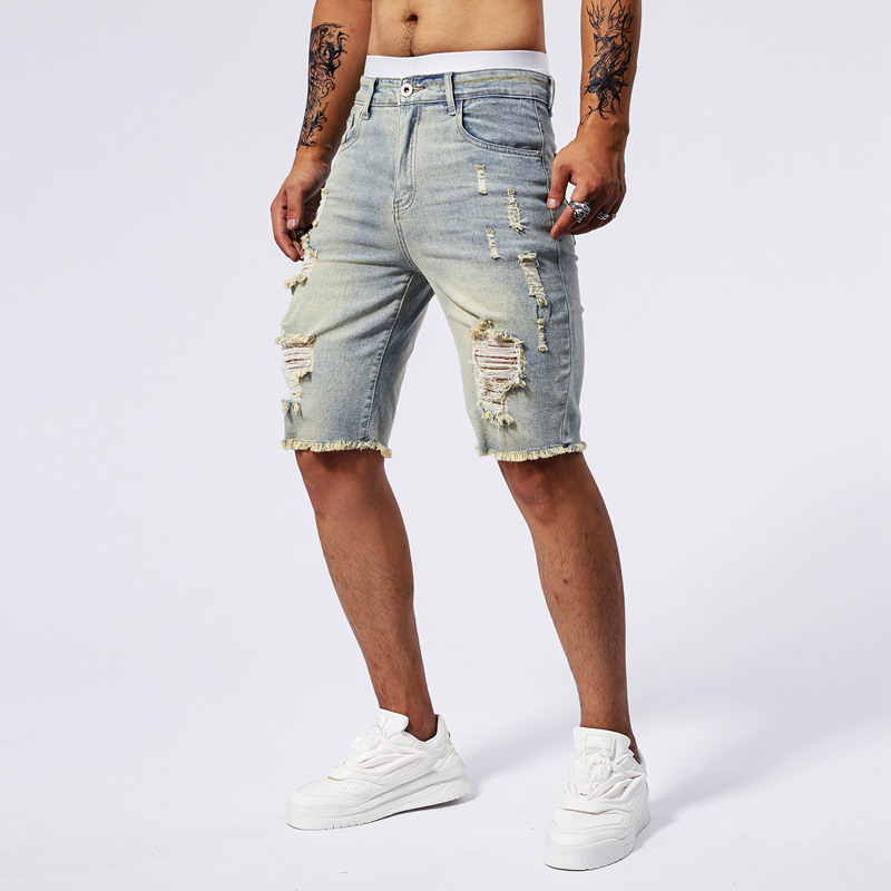 2025 Summer New Men's Ripped D - Streetwear Brand Fashion review and price
