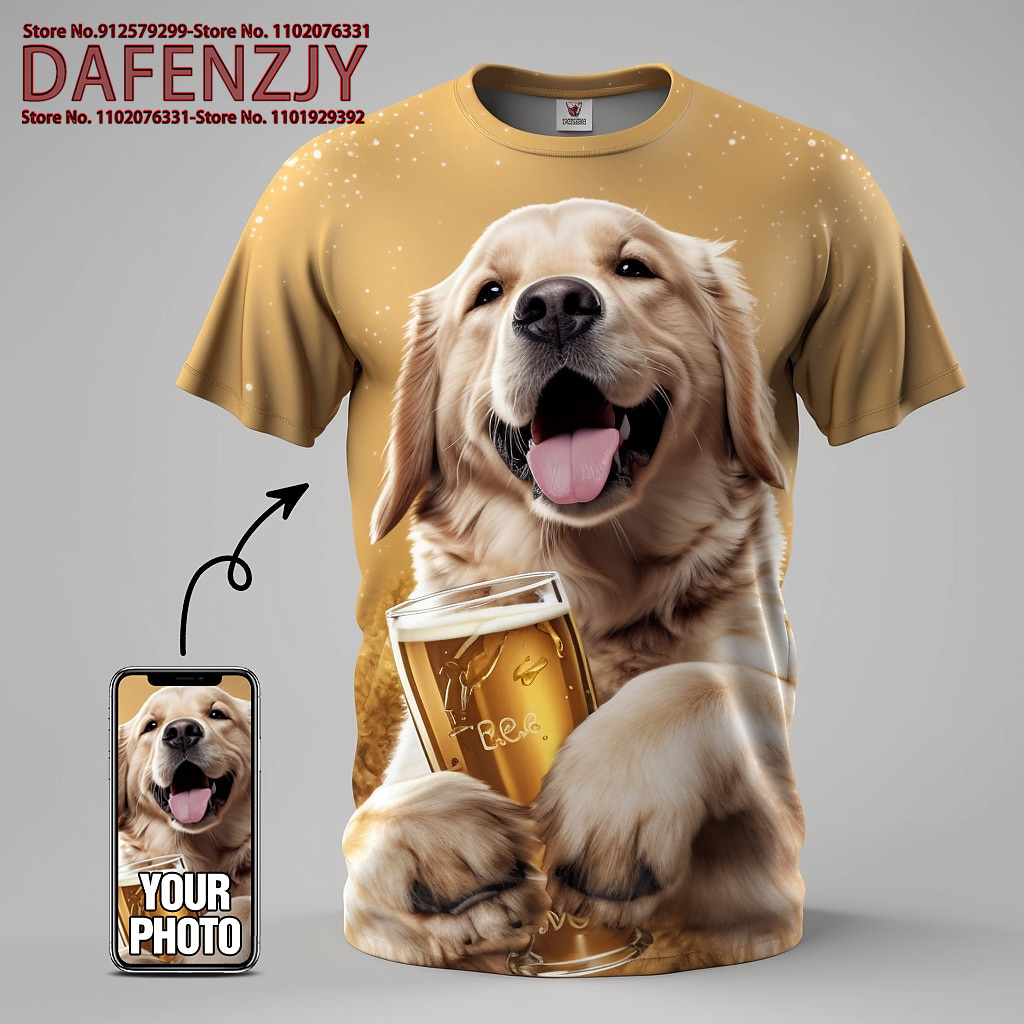 Custom Funny Pet Photo 3D All  - Streetwear Brand T Shirt review and price