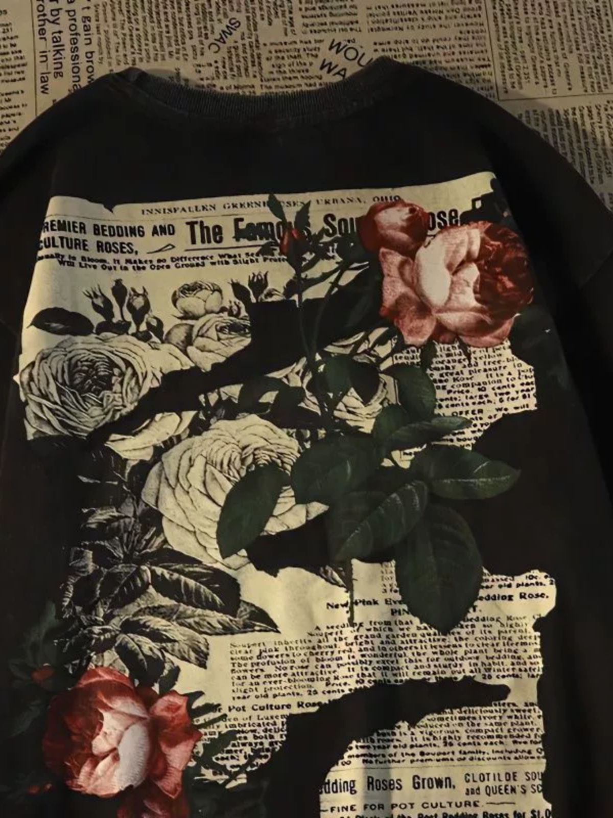 New 2025 Rose Short-sleeved Am - Streetwear Brand Niche review and price