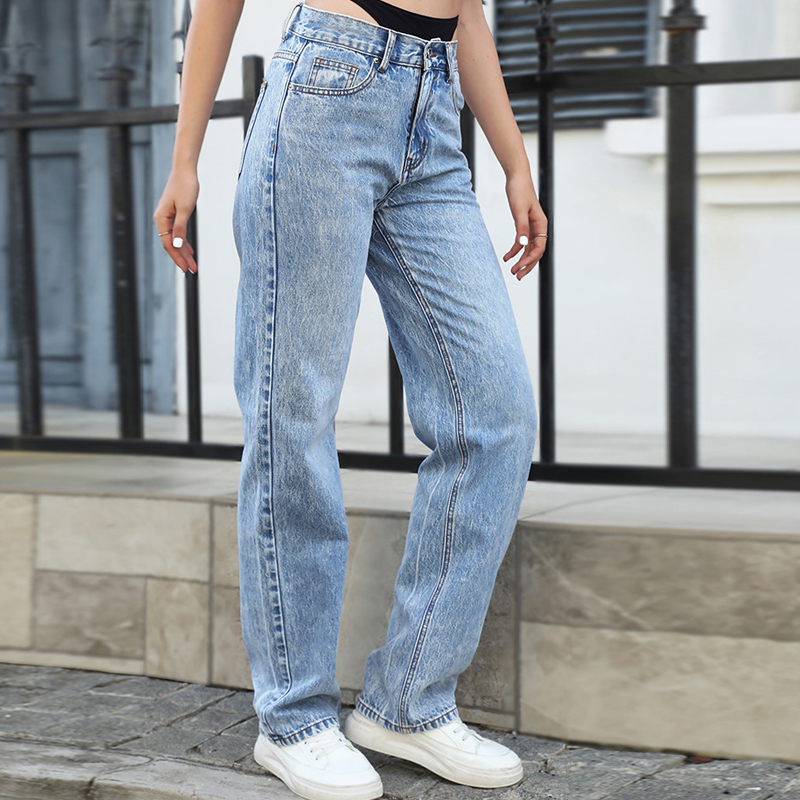 Fake Two-Piece Stitching Strai - Streetwear Outfit Brand review and price